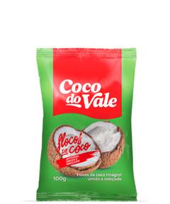 COCO RALADO FLOCOS UMIDO ADOCADO DO VALE 24X100GR